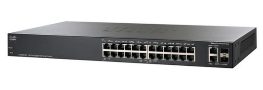 Cisco SG250-26-K9-AU | 26x 1G RJ45, non‑PoE, 2x 1G SFP (combo) uplinks, Smart Managed L2 with static routing (no license)