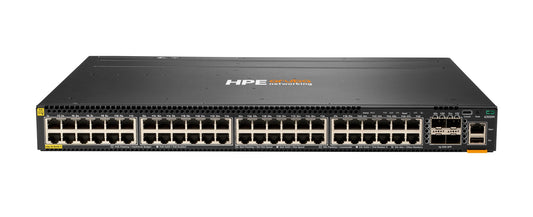 HPE Aruba JL661A 48-port PoE switch with black silver accents