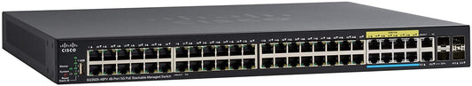Cisco SG350X-48PV-K9-AU | 48x 1G PoE+ | 4x 10G uplinks | L3 managed, stacking | License: included