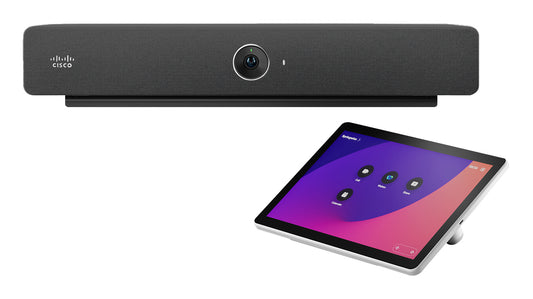 Cisco CS-BAR-W-C-K9 | video bar | 12 MP camera | Ethernet LAN | Navigator controller (wall-mount) included | UHD imaging | color: Carbon Black