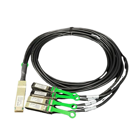 Arista CAB-Q-4S-100G-1M | 100G↔4×25G | QSFP28→4×SFP28 | 100GBASE-CR4 / 25GBASE-CR | DAC twinax (copper) | 1m reach