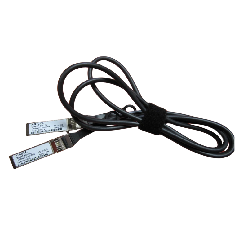 Arista CAB-SFP-SFP-3M 10GbE SFP+ DAC twinax cable, 3m black with white labels