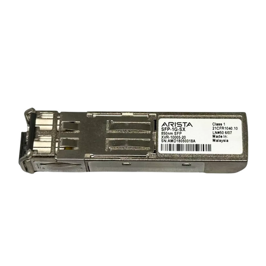 Meraki SFP-1G-SX | 1GbE SFP | 1000BASE-SX | 850nm MMF | 220–550m | Duplex LC