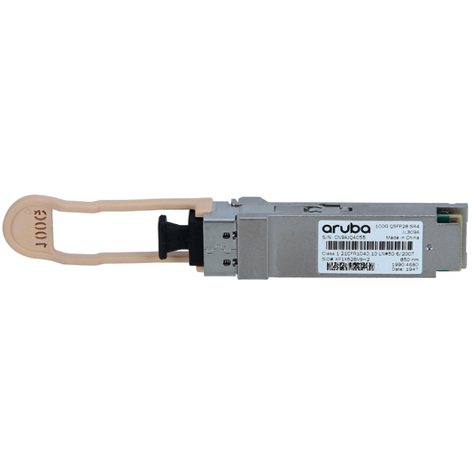 Aruba JL309A | 100G | QSFP28 | 100GBASE-SR4 MMF | 850 nm | 100 m (OM3), 150 m (OM4) | MPO-12