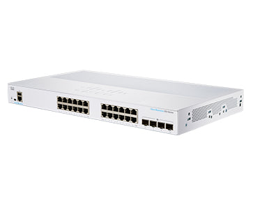 Cisco CBS350-24T-4X-AU | 24x GE, 4x 10G SFP+ uplinks, no-license L2/L3