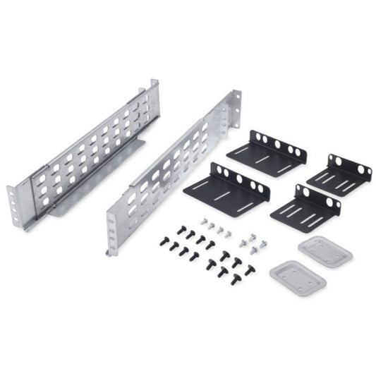 Cisco IR809 DIN-rail vertical mount kit with silver steel rack and black brackets