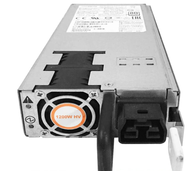 Cisco N9K-PUV-1200W 1200W HVDC PSU with black silver casing and orange label