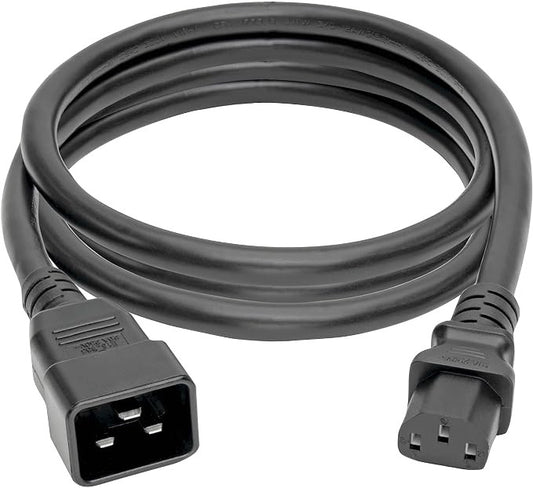 HPE AF590A black braided IEC C20 to C13 power cord 2.0m