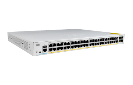 Cisco C1000-48FP-4G-L | 48x 10/100/1000 PoE+ (740W), 4x 1G SFP uplinks, LAN Lite