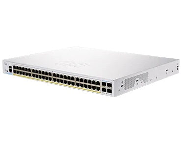 Cisco CBS250-48PP-4G-AU | 48x 1G RJ45 | PoE+ 802.3at (195W partial) | 4x 1G SFP uplinks | Smart Managed