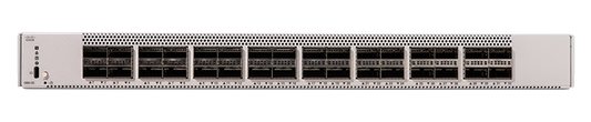Cisco C9550-32C 32-port 100G Layer 3 switch with sleek white metal chassis and multiple ethernet ports