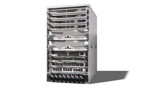 Cisco C9610R | Modular chassis | campus core; dual-supervisor ready; redundant PSUs/fans; high-density line-card slots