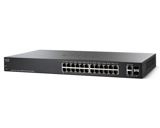 Cisco SG220-26P-K9-AU | 24x 1G, PoE 802.3af/at, uplinks 2x 1G SFP, Smart Managed L2