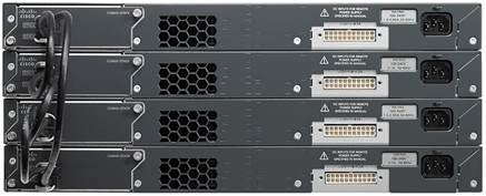 Cisco WS-C2960X-48TS-LL in 3U rackmount chassis with honeycomb front panel