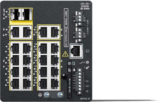 Cisco IE-3105-18T2C-E | 18x 1G copper, no PoE, 2x 1G combo uplinks, Network Essentials