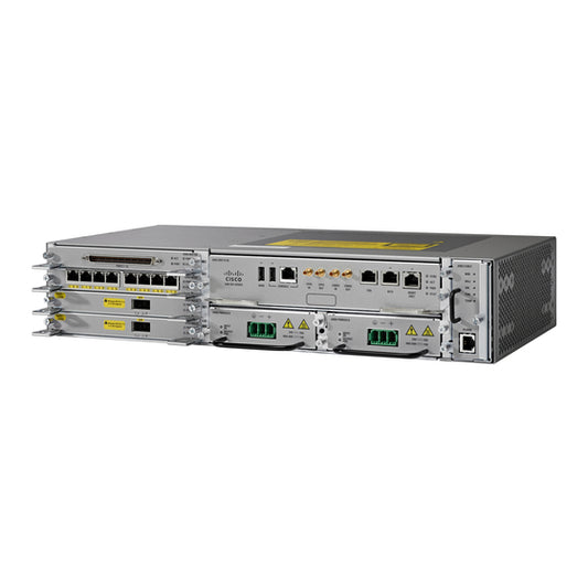 Cisco ASR-902U modular router chassis with ethernet ports and silver finish