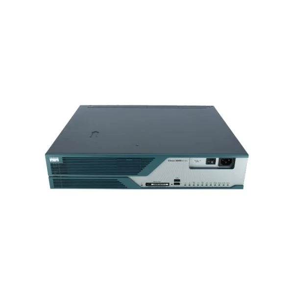 Cisco 3825 ISR UC Bundle Router with Ports and Green Silver Accents