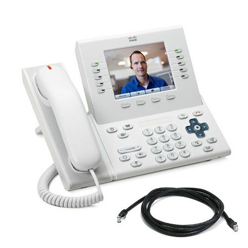Cisco CP-9951-W-K9 | Gigabit SIP/SCCP phone | high‑res color display | 802.3af PoE | USB, Bluetooth | standard handset | wideband audio