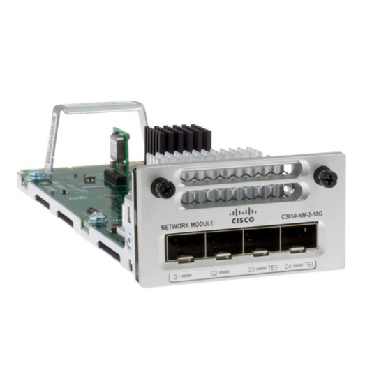 Cisco C3850-NM-2-10G | 2x 10GbE SFP+ uplinks | supports 1G/10G optics | for Catalyst 3850