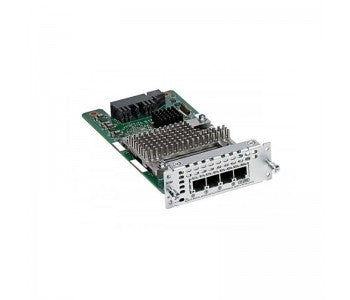 Cisco NIM-4FXS 4-port FXS voice module with green circuit board