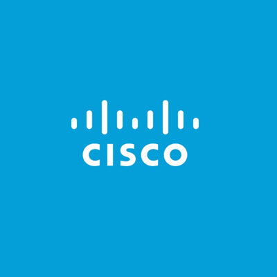 White Cisco logo on blue background for NCS4009-DOOR chassis door