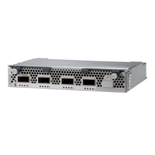 Cisco UCS-IOM-2304-8FET silver router with Ethernet ports and perforated back