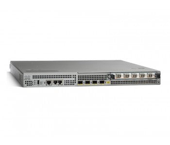 Cisco ASR1001 silver router with 4x1G GE ports and dual PSUs