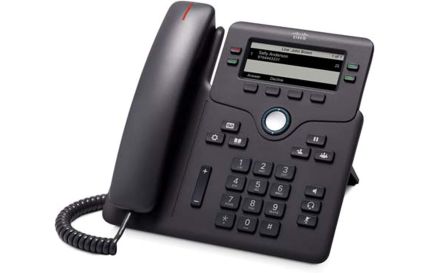 Cisco 7841 4-line SIP IP phone with black keypad and backlit display