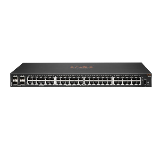 Aruba R8N86A#ABG | 48x 1G RJ-45 | 4x 1G SFP uplinks | Non‑PoE | AOS‑CX L2/L3 static access | Tier: AOS‑CX Standard | 1U