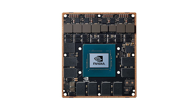 NVIDIA 900-82888-0050-000 | AGX Xavier Dev Kit (64GB) | 8-core ARMv8 (Carmel), Volta 512-core GPU + 64 Tensor Cores, 32GB LPDDR4x, 64GB eMMC, GbE, USB 3.1, M.2 NVMe, MIPI CSI-2, HDMI/DP