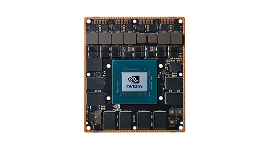 NVIDIA 900-82888-0050-000 | AGX Xavier Dev Kit (64GB) | 8-core ARMv8 (Carmel), Volta 512-core GPU + 64 Tensor Cores, 32GB LPDDR4x, 64GB eMMC, GbE, USB 3.1, M.2 NVMe, MIPI CSI-2, HDMI/DP