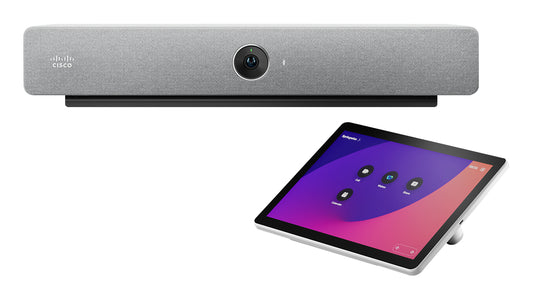 Cisco CS-BAR-W-K9 | video bar | 12 MP camera | Ethernet LAN | Navigator controller (wall-mount) included | UHD imaging | color: First Light