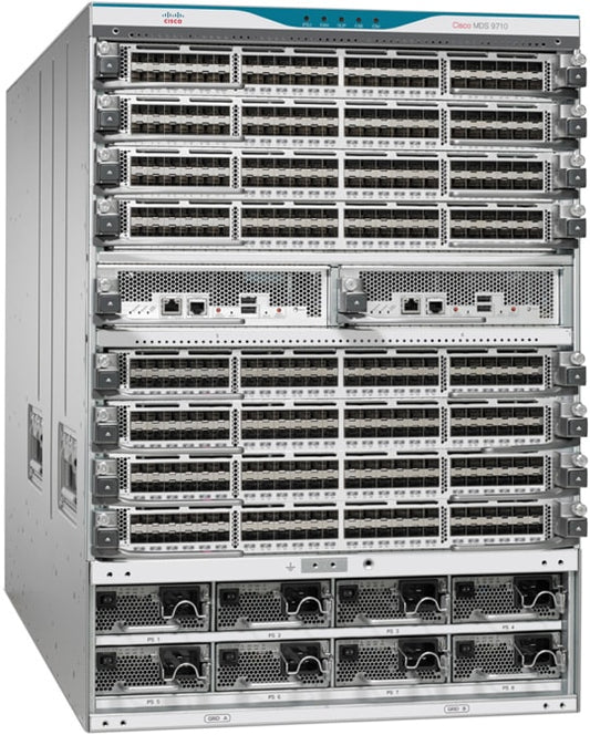 Cisco Nexus 9018 switch rack in DS-C9710-V2K9 chassis