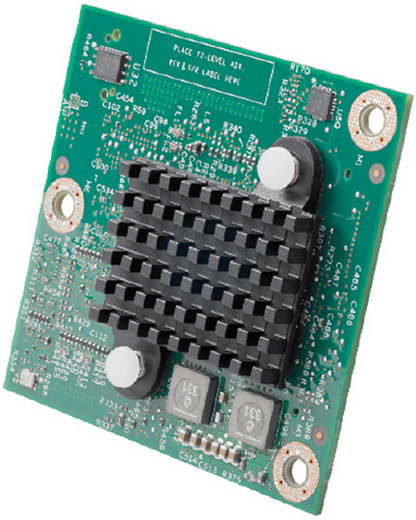 Cisco PVDM4-192 DSP module with green circuit board, black heatsink, capacitors