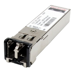 Cisco MFEBX1 SFP transceiver module with LC simplex fiber connector