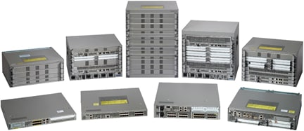 Cisco ASR1004-10G-SEC/K9 modular edge router with silver rack and drives