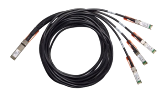 Cisco 100G QSFP28 to 4x25G SFP28 passive copper DAC cable, 1.5m