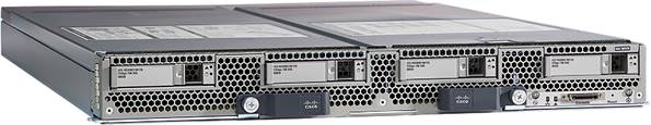 Cisco UCSB-B480-M5-BR barebone blade server with dark gray metallic chassis front ports ventilation grilles and indicator lights
