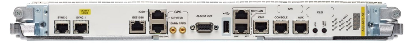 Cisco A99-RP3-SE ASR 9900 Route Processor 3 SE with ports and yellow label