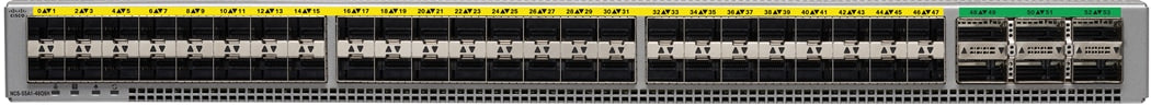 Cisco NCS-55A1-48Q6H black silver server rack with 48x25G SFP28 ports