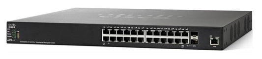 Cisco SG350X-24P-K9-AU | 24x 1G L2/L3 switch, PoE+ 195W, 4x10G uplinks (2x SFP+ + 2x 10GBase-T), license-free