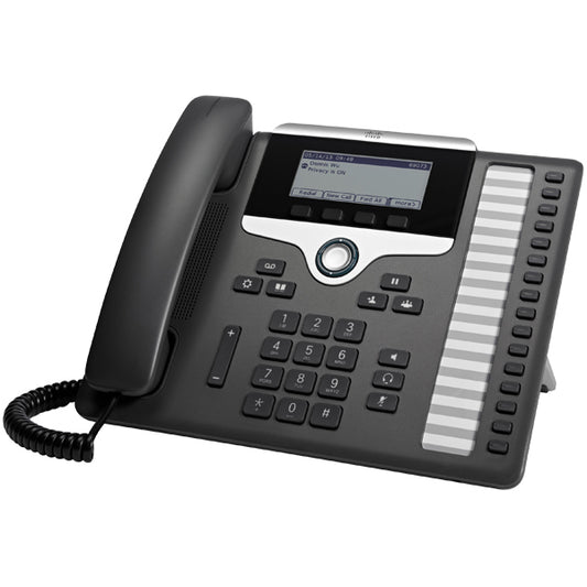 Cisco CP-7861-3PCC-K9 | 16-line SIP (3PCC), 3.5in grayscale LCD, 2x Fast Ethernet, 802.3af PoE
