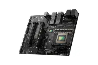Black nvidia igx t7000 edge ai board kit with green and silver accents multiple slots and connectors