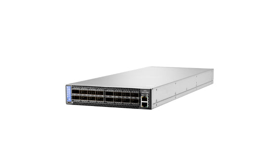HPE Q2F24A silver server rack with black ports on white background