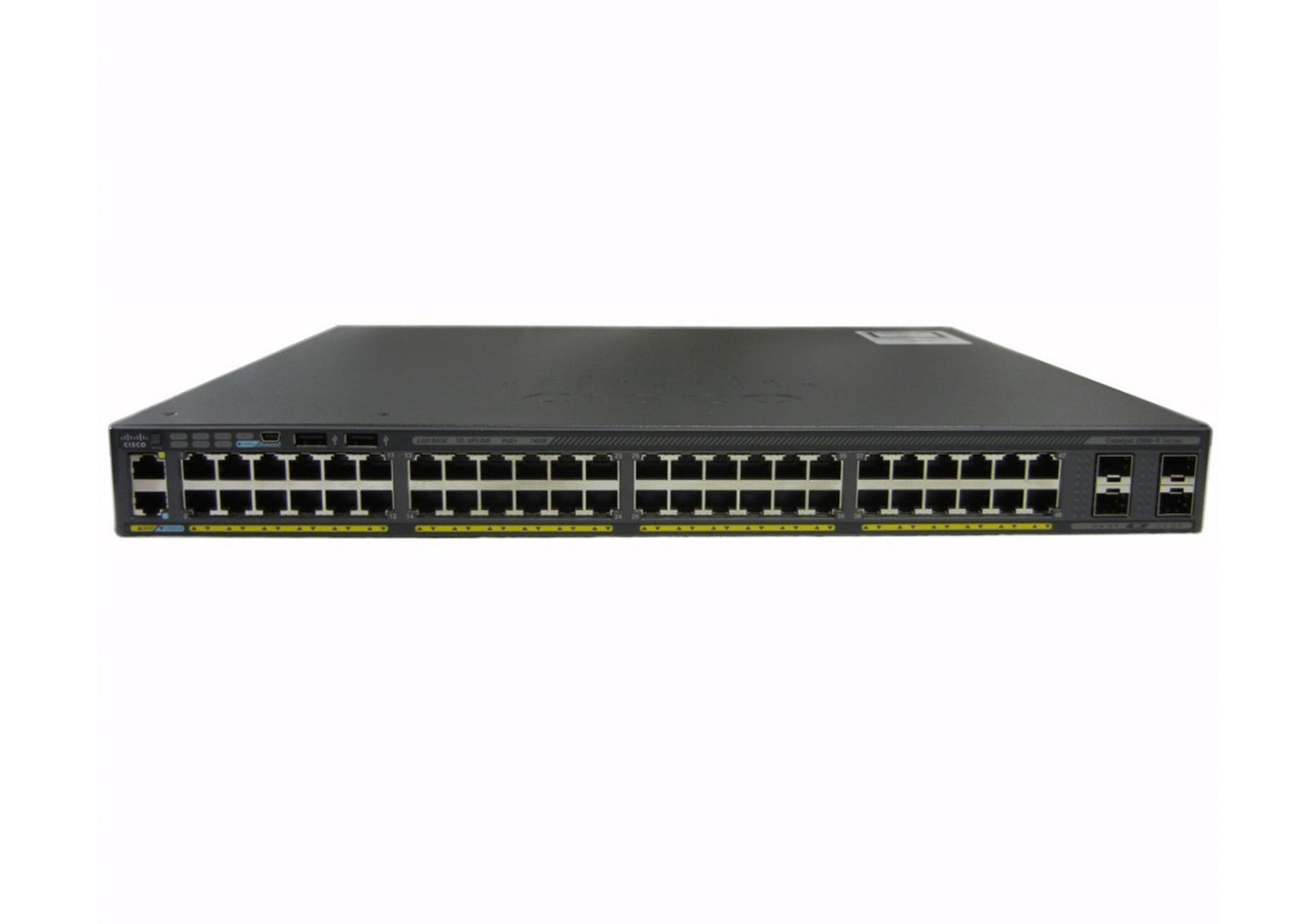 Cisco WS-C2960X-48FPS-L | 48x 1G, PoE+ 802.3at 740W, 4x 1G SFP uplinks, LAN Base