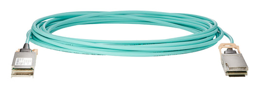 HPE 845414-B21 100Gb QSFP28 AOC 15m with teal braided Ethernet cable