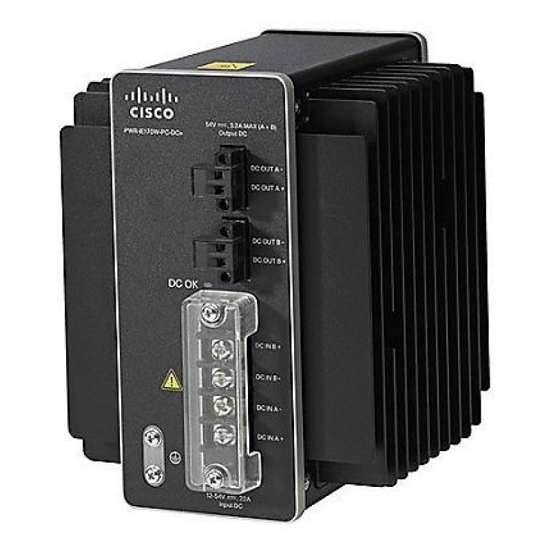 Cisco PWR-IE170W-PC-AC 170W industrial AC-DC DIN-rail PSU with heatsinks