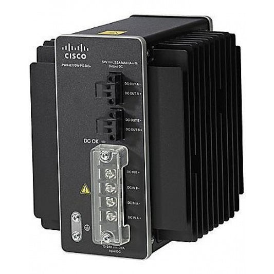 Cisco PWR-IE170W-PC-AC | Industrial PSU | 170W | AC-DC (universal) + High-DC input | 54V output | DIN-rail | Extended-temp