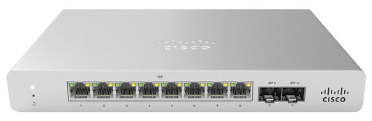Meraki MS120-8LP-HW | 8x 1G L2 | PoE+ 802.3at 67W | 2x 1G SFP uplinks | Cloud-managed (Enterprise license)