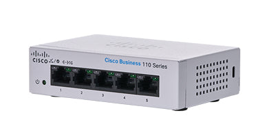 Cisco CBS110-5T-D-AU | Unmanaged L2 | 5x 1G RJ45 | Non-PoE | 0 uplinks